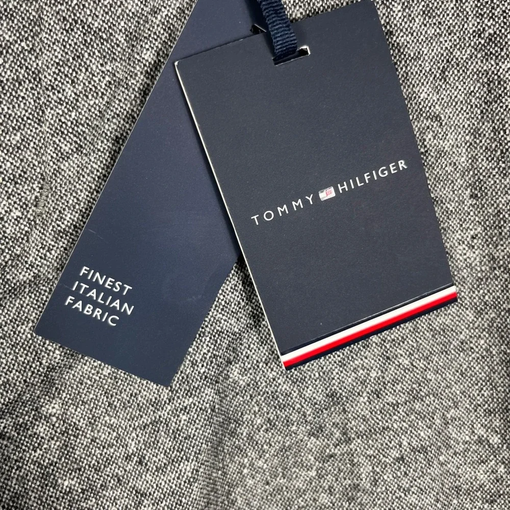 Tommy Hilfiger Denton Chino Pants Mens 32x30 Grey Straight Fit Italian‎ Fabric